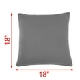 thumbnail image 2 of PiccoCasa 2Pcs Decorative Throw Pillowcases Elastic Zip Up Sofa Cushion Covers, Gray 18"x18", 2 of 6