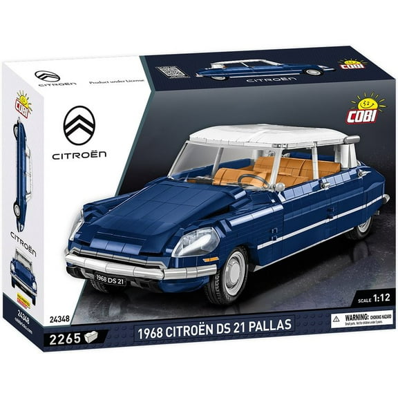 COBI Cars 1968 Citroen DS 21 Pallas Vehicle | 1:12 Scale Model | Classic Toy Car Collectibles | Interlocking Building Block Set # 24348