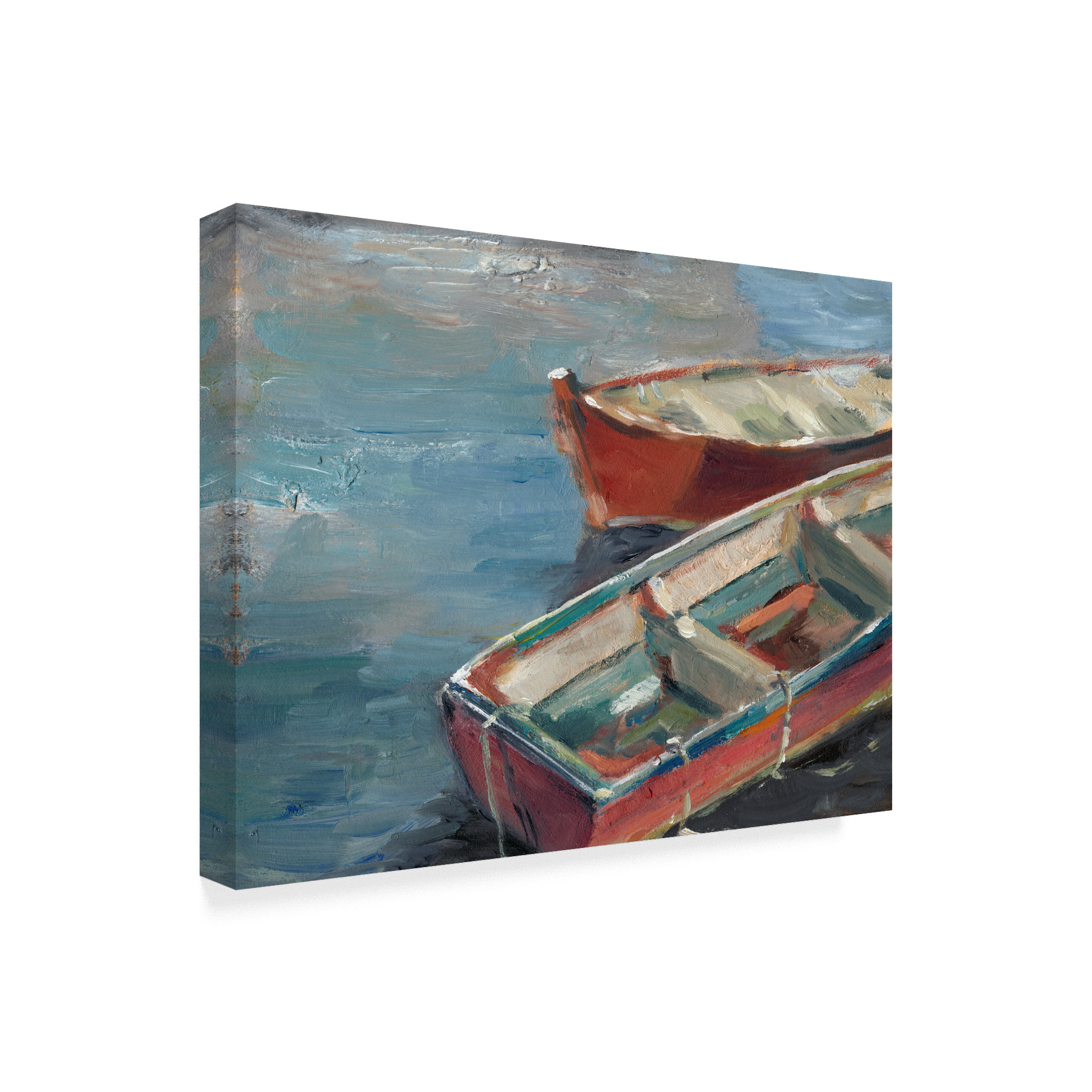 Ethan Harper 'Boats By The Lake I' Canvas Art