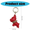 thumbnail image 5 of AOOOWER Portable Lovely French Bulldog Keychain PU Leather Pendant Keyring Key Holder, 5 of 21