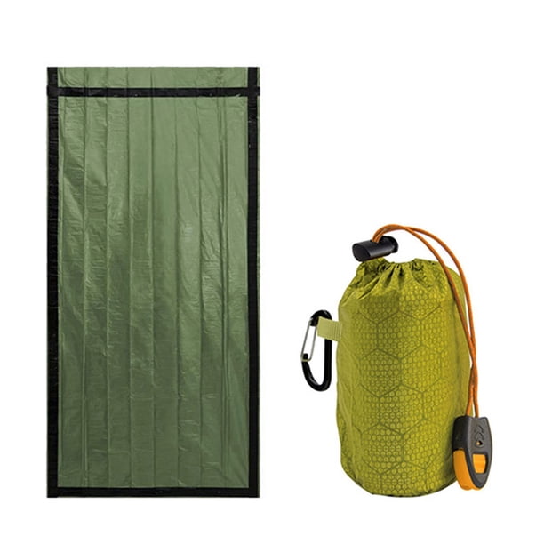 Saco de dormir de emergencia térmico impermeable Bivy Saco Manta (Verde militar B) Ehuebsd Para Estrenar