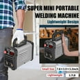 thumbnail image 3 of Ahot 200Amp 20PCS Rods Stick Welder, Super MINI Portable Welding Machine, IGBT Inverter Welder Machine 110V with Hot Start Arc Force Anti-Stick, for 1/16"-1/8" Rod ARC Welder, Chip Hammers (Gray), 3 of 13
