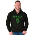 thumbnail image 3 of Cool Rich Man Dollar Sign Money Men's Big & Tall Graphic Hoodie Brisco Brands 3X, 3 of 5