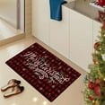 thumbnail image 6 of HomeKingdee Winter Christmas Kitchen Rugs Red Buffalo Plaid Christmas Rugs Merry Christmas Decorations Wreath Kitchen Mats Washable Floor Doormat Area Rugs, 6 of 6