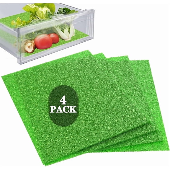 NOGIS 4 Pcs Refrigerator Drawer Liners for Fruit and Vegetables Fresher Life Extender,Refrigerator Organizers and Storage, Fridge Shelf Liners(12"x15")