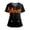 Black #067, variant on Nursing Scrubs for Women Pumpkin Bat Print Short Sleeve Scary Medical Scrub Shirts Skeleton Graphic V-Neck Spooky Holiday Scrubs Top with Pockets S