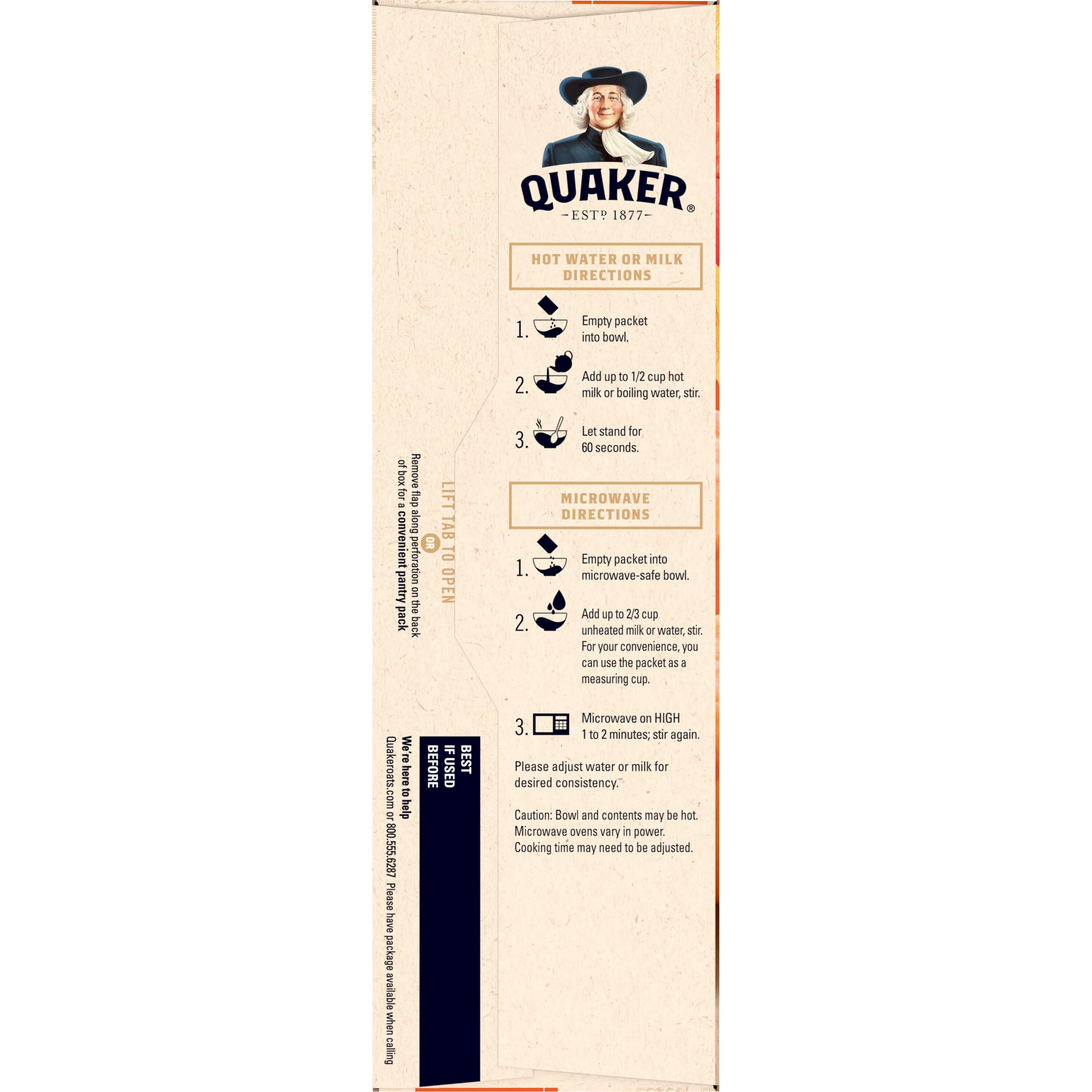 Quaker Pumpkin Spice Instant Oatmeal, 1.51 oz Packets, 8 Count