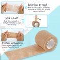 thumbnail image 3 of BCOOSS Self Adhering Elastic Bandage Wrap 12 Pack Cohesive Bandage Tape for Sports Knee Wrist 2 Inch Beige, 3 of 7