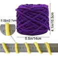 thumbnail image 3 of 2 Skeins 7mm Chunky Yarn for Crocheting,  Thick Fluffy Soft Chenille Yarn Velvet Yarn for Making Blankets, Clothes, DIY Craft, Pattern Knitting Creations, 100g/Roll, 43.74 Yards Per Roll, 3 of 6