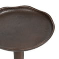 thumbnail image 3 of Kate and Laurel Alessia Modern Decorative Metal Drink Table, 8 x 8 x 22, Bronze, Round Cast Aluminum Pedestal Plant Stand with Rough Texture and Deckled Edge, 3 of 7