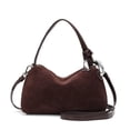 thumbnail image 4 of Genuine Leather Hobo Bag, Women's Suede Crescent Underarm Crossbody Shoulder Purse, 4 of 8