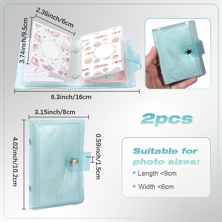 2 Pack 36 Pockets Instax Mini Photo Album Polaroid Picture Holder