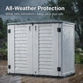 thumbnail image 4 of LEDMOMO White Classic European Style Outdoor Garden Storage Box with Weatherproof Plastic Cabinet, 4 of 10