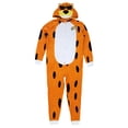 thumbnail image 6 of Cheetos Mens Chester Cheetah Fleece Costume Union Suit Hooded Pajamas Medium, 6 of 7