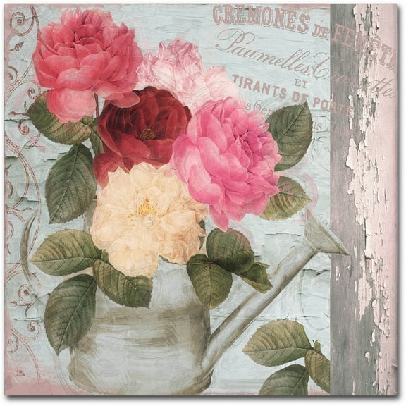 Trademark Fine Art "Chalet d'Ete Roses" Canvas Art by Color Bakery