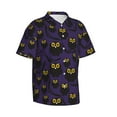 thumbnail image 2 of Hawaiian Shirt For Men, Black Owls Bats Mens Button Down Short Sleeve Shirt, Summer Beach Shirts For Men, 2 of 2