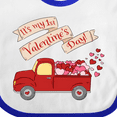 thumbnail image 4 of Inktastic It's My 1st Valentine's Day with Red Truck and Hearts Boys or Girls Baby Bib, 4 of 4