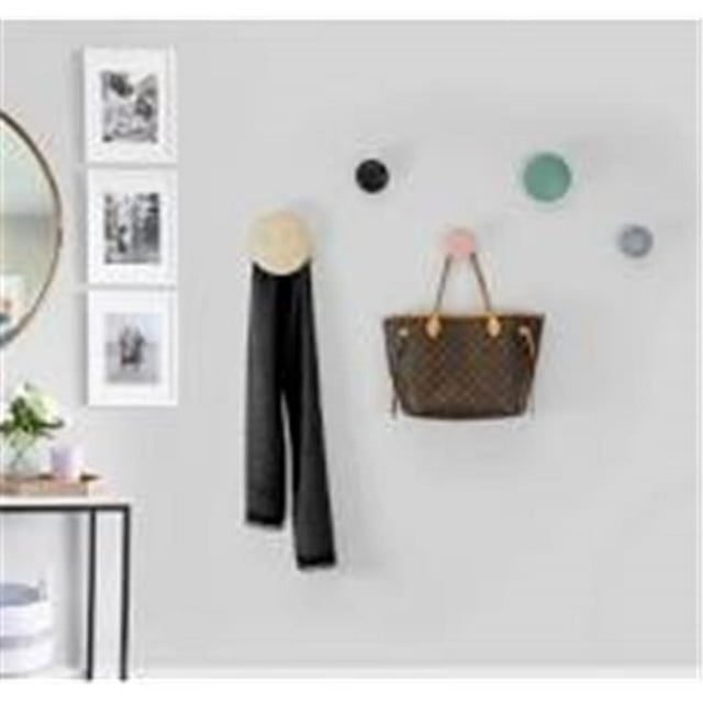 Mod Made MM-CH-029-Multi Wall Button Coat Rack Multicolor