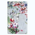 thumbnail image 1 of Metal Light Switch Plate Cover Cotton Flower Semicircle Frame Gray FLW026, 1 of 13
