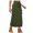 Army Green independence day dresses for women, variant on Dianli Skirts for Women Solid Maxi Summer Skirt Evening Loose Fashion Denim Pocket Cargo Skirts Khaki M