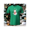thumbnail image 1 of Playera Con Estampado De Muñeco De Nieve Navidad Ropa Para Hombre Color Verde Talla Grande Marca Emil SaEs, 1 of 4