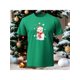 thumbnail image 1 of Playera Con Estampado De Muñeco De Nieve Navidad Ropa Para Hombre Color Verde Talla Mediana Marca Emil SaEs, 1 of 4