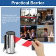 thumbnail image 6 of Uxcell Fixed Wall Mount Retractable Belt Barrier, Crowd Control Belts for Retail Store Stadium Red Belts Silver/Red/White 6.56 ft, 6 of 7