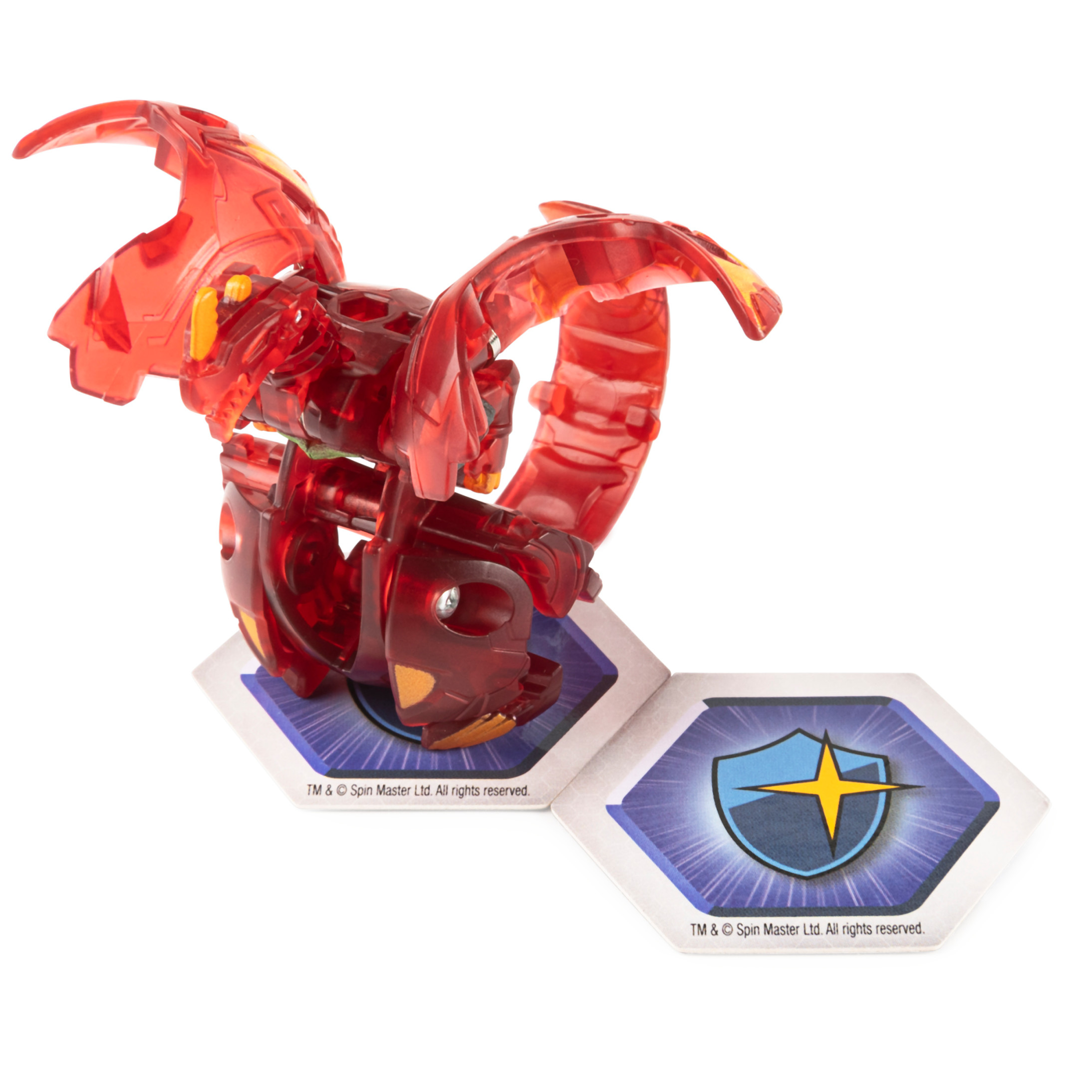 Bakugan, Sharktar, 2-inch Tall Geogan Rising Collectible Action Figure and Trading Card