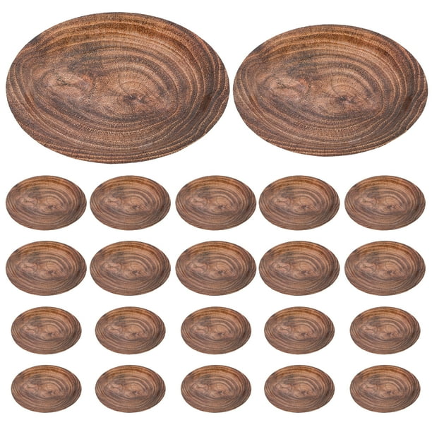 20 platos de papel con veta de madera, platos desechables de aspecto rústico, platos de papel para acampar, platos para fiestas, platos de papel para fiestas, platos de papel para la cena, platos de