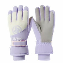 Womens Snow Gloves Thick Thermal Lined for Outdoor Riding and Skiing with Touchscreen Non-Slip Waterproof Gloves for Women