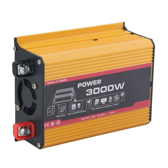Inversor de coche, inversor de coche de 3000 W, inversor de coche de doble W, convertidor de potencia para coche, durabilidad extendida