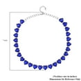 thumbnail image 5 of Blue Glass Heart Silvertone Heart Necklace for Women Jewelry for Women Size 20-22" Birthday Christmas Gifts, 5 of 7