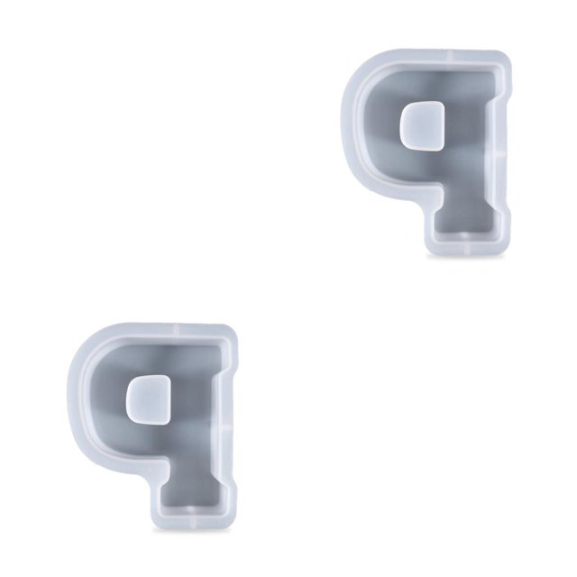 Bewildely Molde de resina de alfabetos de silicona 3D, bandejas de bricolaje antiadherentes, molde de fundición de epoxi de yeso, regalo de Type1 NO1