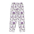 thumbnail image 5 of Xecao Lavender Flowers Women's Straight Lounge Pajama Pants: The Epitome of Relaxed Sleepwear, 5 of 9