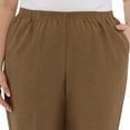 thumbnail image 4 of Alfred Dunner Womens Plus-Size Classic Signature Fit Textured Trousers With All-Around Elastic Waistband, 4 of 4