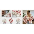 thumbnail image 6 of PUWEI Women's Striped Knit Cardigan Sweater Long Sleeve Button Down Crew Neck Outwear, 6 of 7