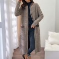 thumbnail image 2 of Ediodpoh Oversized Cardigans for Women Longline Knit Open Front Sweater Coat Casual Outwear for Everyday Fashion Coffee, 2 of 4