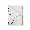 thumbnail image 2 of Meme Soft Flannel Fleece Throw Blanket, Funny Simple Stickman with Cool Expression and Like a Boss Typography, Cozy Plush for Indoor and Outdoor Use, 50" x 60", Black Vermilion, by Ambesonne, 2 of 5