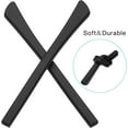 thumbnail image 4 of PATIKIL Glasses End Tips, 6 Pairs Eyeglass Anti Slip Ear Sock Pieces Tube Sleeve Silicone Replacement Temple for Rectangle Thin Metal Eyeglass Temple, Black-2, 4 of 5