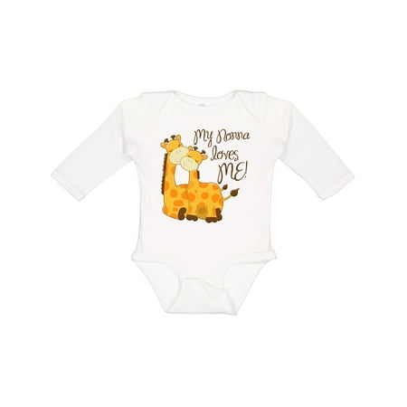 

Inktastic My Nonna Loves Me! Gift Baby Boy or Baby Girl Long Sleeve Bodysuit