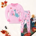 thumbnail image 2 of kmaduk Little Boys Pajamas for Toddler Clothes Set Train Sleepwear Long Sleeve 100% Cotton 2 Piece Kids Pjs Size 1-10 Years (Pink, 8-9 Years), 2 of 9