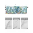 thumbnail image 2 of Kitchen Valances for Window, Underwater Life Octopus Coral Light Filtering Rod Pocket Valance Curtain, Ocean Seaweed Fish Seahorse Short Curtains Window Topper for Bedroom 60x18in, 2 of 9