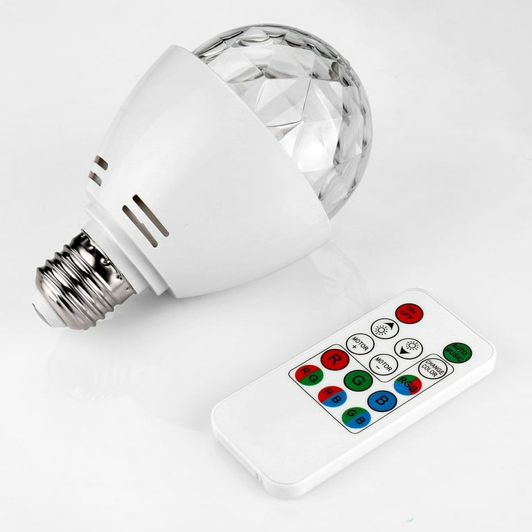 Ampoule électrique GENERIQUE B22 e27 ampoule rotative colorée de la scène  rvb led lampe clignotante disco dj ktv - blanc