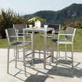thumbnail image 2 of Noble House Cape Coral Outdoor 5 Piece Glass Top Bar Set in Gray, 2 of 24