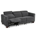 thumbnail image 6 of MCombo 3 Seater Wall Hugger Power Reclining Sofa Couch for Living Room, Fabric, Dark Grey, 6 of 7
