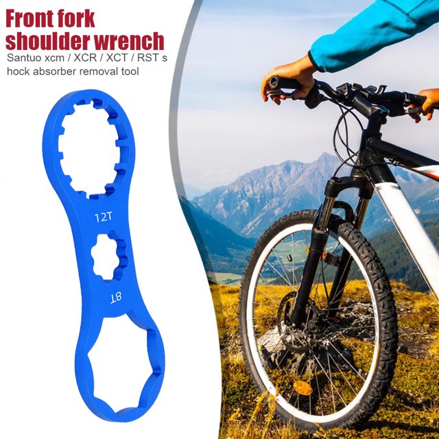 Llave De Horquilla Bicicleta Llave de horquilla delantera de bicicleta de aluminio para herramienta de reparación XCM/XCR/XCT MTB (azul A) Likrtyny Accesorios para bicicletas