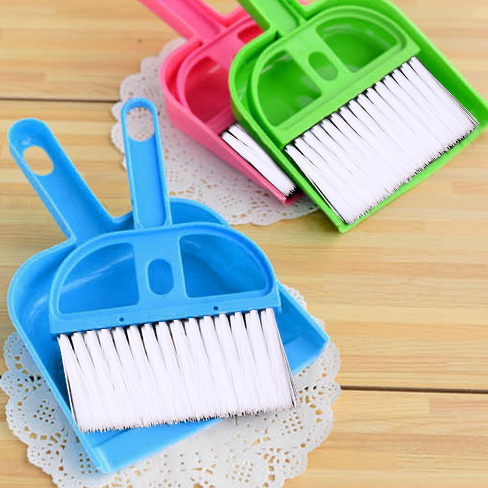 Cleaning Dust Pan & Brush by Scrub Buddies Whisk Broom Portable Set Sweep  for sale online