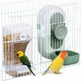 thumbnail image 2 of No Mess and No Waste Automatic Bird Feeder & Water Dispenser Set, Parakeet Cage Accessories for Parrots, Cockatiels, Finches, Lovebirds & Budgies, Easy Refill Feeding & Drinking Station for Birds, 2 of 3