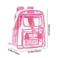 thumbnail image 3 of RRJ Clear Backpack For Study Concert Stadium Security Check, Transparent PVC Backpack Large Capacity Teen Bookbag, Waterproof Lightweight College Rucksack, Approved Carry On Bag For Sports Events, 3 of 6