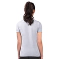 thumbnail image 2 of Women's G-III 4Her by Carl Banks  Heather Gray Houston Texans Super-Slim Fit Lightweight Subtle Football T-Shirt, 2 of 3